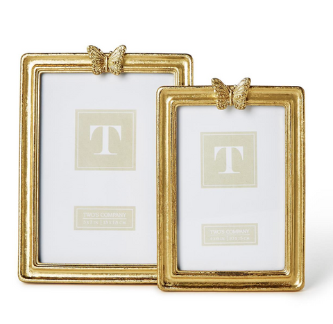 Golden Butterfly Gold Leaf FRAME- MULTI SIZES