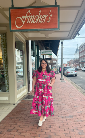 Savannah Rain Pink Bow Dress