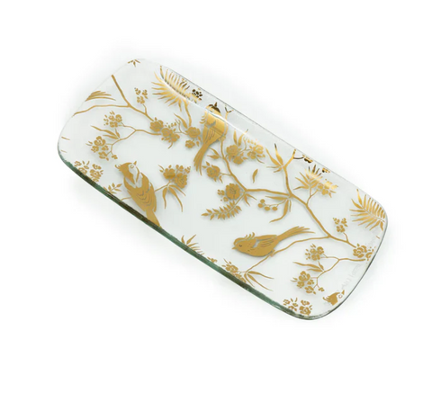 Annieglass Birdsong Small Rectangular Tray