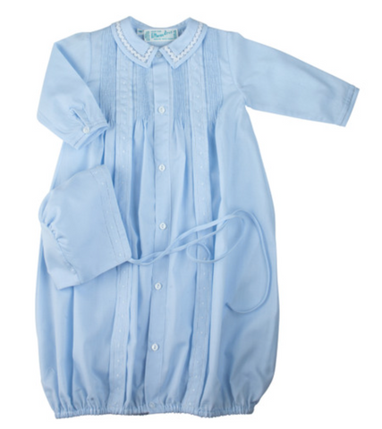 Boys Pintuck Yoke Take Me Home Gown with Bonnet