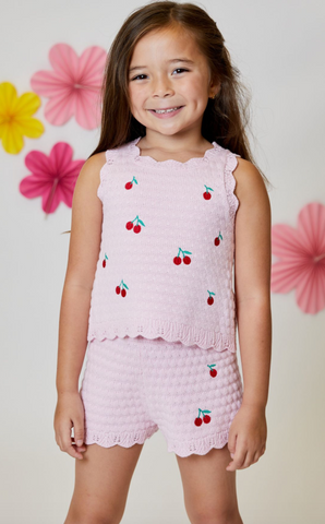 Girls Cherry Pink Set-Design History