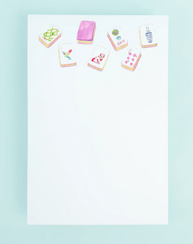 Sunset Mahjong Tiles Border Notepad- Taylor Paladino