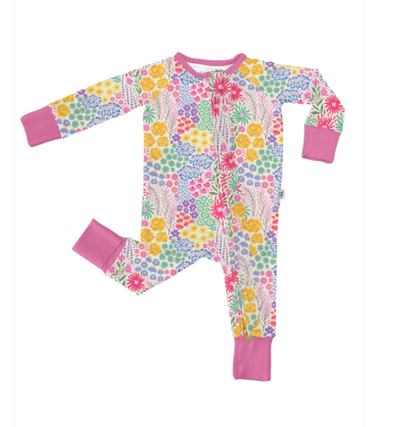 goosies  LS Zip PJ- Flower Fields