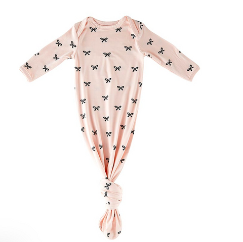 Stephan Baby - Knotted Gown - Bows, 0-3 mo