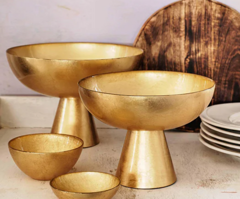 Moon Glass Pedestal Bowl- 2 sizes