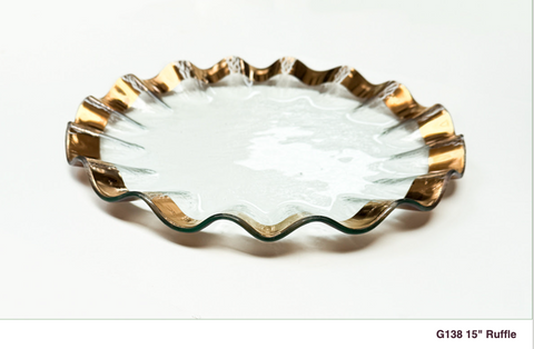 15" platter- ANNIE GLASS