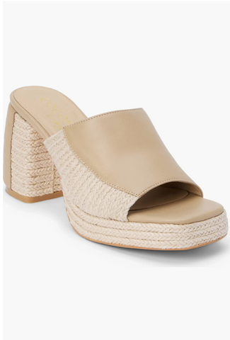 Beaufort Colorblock Mixed Media Sandal NATURAL
