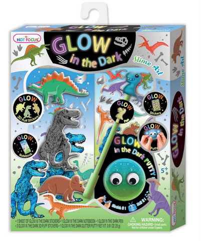 Glow in the Dark Slime Art,Dinosaur