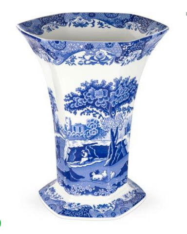 Blue Italian Hexagonal Vase