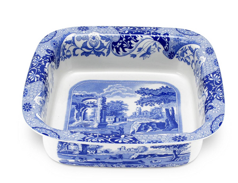 Blue Italian Square Dish- Spode Blue Italian