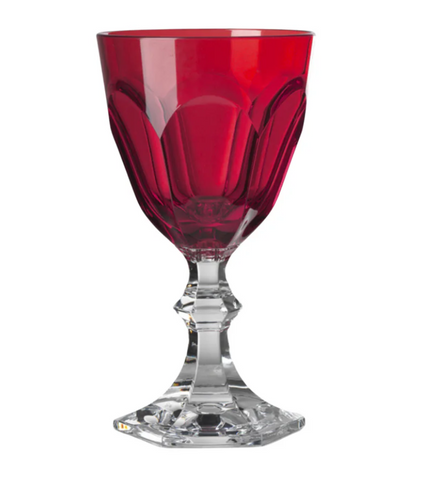 Dolce Vita Red Water Glass Synthetic Crystal