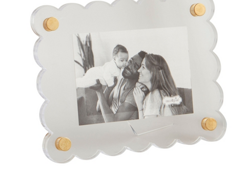 Mudpie Rectangular Scallop Acrylic Frame
