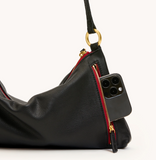 HAMMITT-Kyle Med Black/Brushed Gold Red Zip