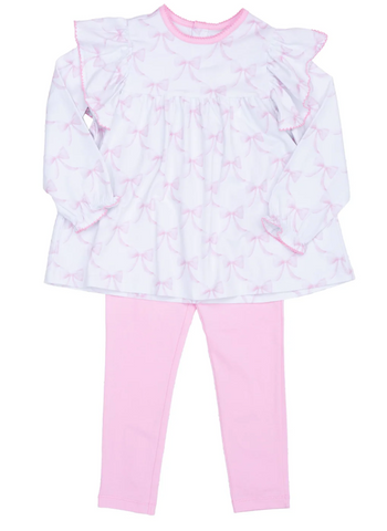 The Oaks-Abree Legging Set Pink Bows