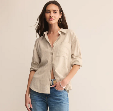 Z Supply-Alfie Linen Button Up