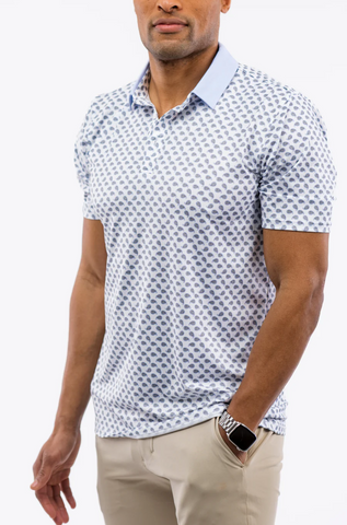 Smith and Quinn - The Harvey Polo - Mist Paisley
