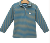 Trotter Street-Mallard Embroidery 1/4 zip pullover