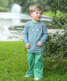 Trotter Street-Mallard Embroidery Pants Set