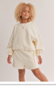 Sadie and Sage-TWEEN PASTIME TEXTURED TERRY SET