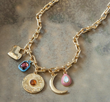 Marlyn Schiff-multi disc charm necklace