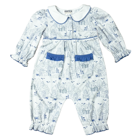 Ishtex-LOG CABIN GIRL'S ROMPER