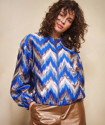 Esqualo-Jacket Bomber Jacquard ZigZag