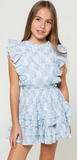 Summer Loving-Gustavia Dress Mini Roses Blue