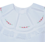 Phoenix&Ren Clayton Boy Bubble-Red Christmas Embroidered Collar