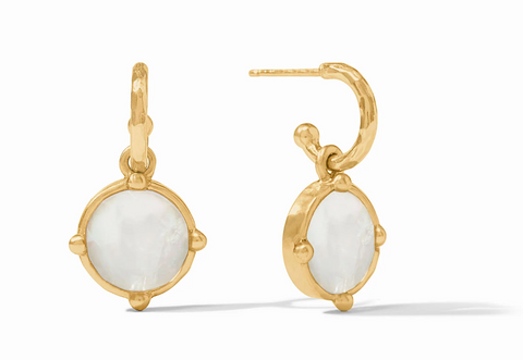 Julie Vos-Honeybee Hoop & Charm Earring Pearl