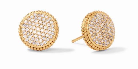 Julie Vos-Fleur-de-Lis Pavé Stud