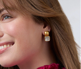 Julie Vos-Catalina Earring Iridescent Clear Crystal
