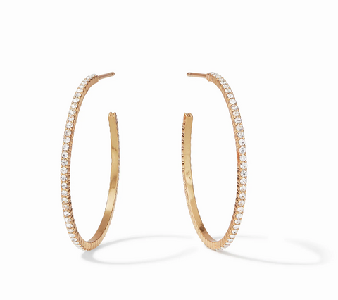 Julie Vos-Windsor Hoop- Large-Cubic Zirconia