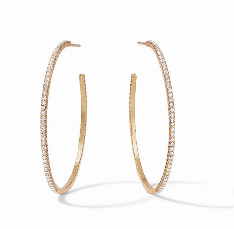 Julie Vos-Windsor Hoop- Large-Cubic Zirconia