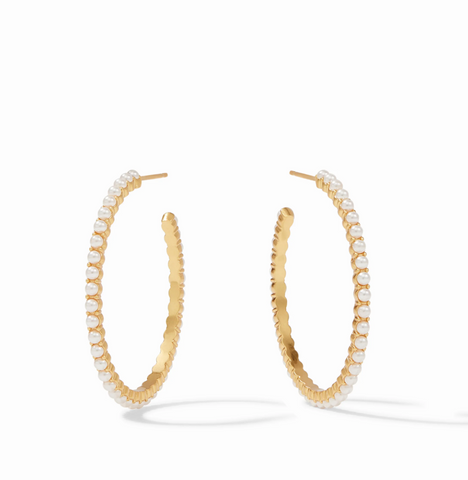 Julie Vos-Juliet Hoop- Medium Pearl