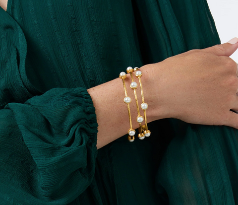 Milano Luxe Bangle- Pearl