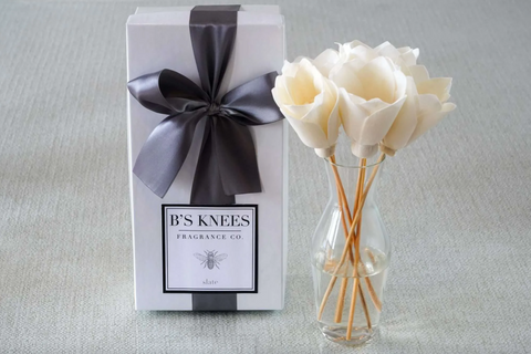 B'S KNEES-Classic Natural Reed Diffusers - Slate
