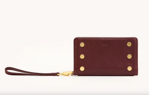 Hammit-Bryant Wallet-Cherrywood Pebble/Brushed Gold