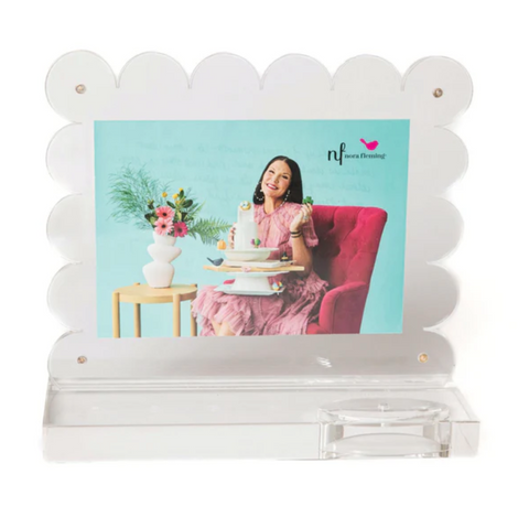 Nora Flemming-clearly a-nora-ble scalloped acrylic frame