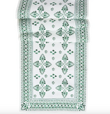 Iberian Border 18" x 90" Table Runner - Evergreen