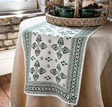 Iberian Border 18" x 90" Table Runner - Evergreen