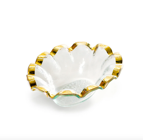 Annieglass-Ruffle Dip Bowl