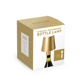 Two's Company-LED Portable Cordless Gold Lampshade Bottle Lamp