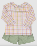 The Oaks-Benjamin Harvest Fields Plaid Short Set