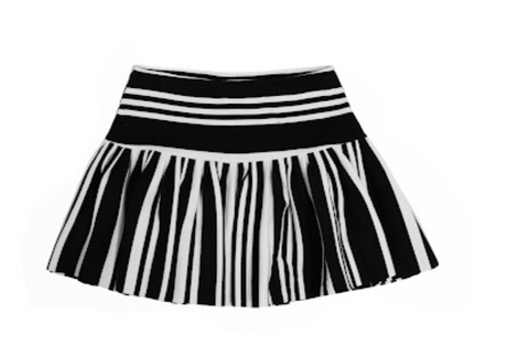 Tween Mia New York-Striped Pleated Skort