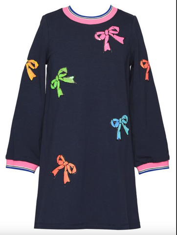 Baby Sara- L/S Dress with Sequin Trim Detail