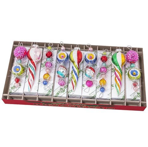 Christopher Radko-Christmas Confetti 9 Count 4" Shape Icicles
