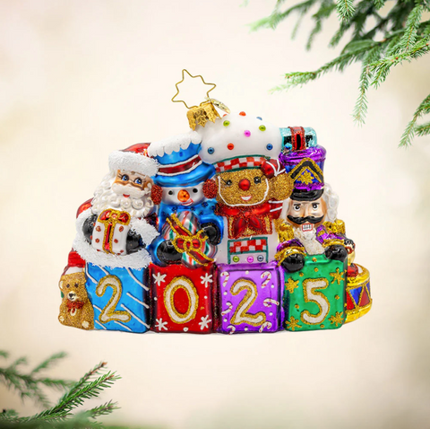 Christopher Radko 2025 Stacking Up The Cheer Ornament - Thumbnail 3