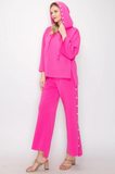 JOH-Francine French Scuba Pearl Set- Fuchsia