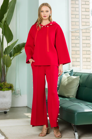 JOH-Farrah French Scuba Pearl Set- Red