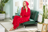 JOH-Farrah French Scuba Pearl Set- Red